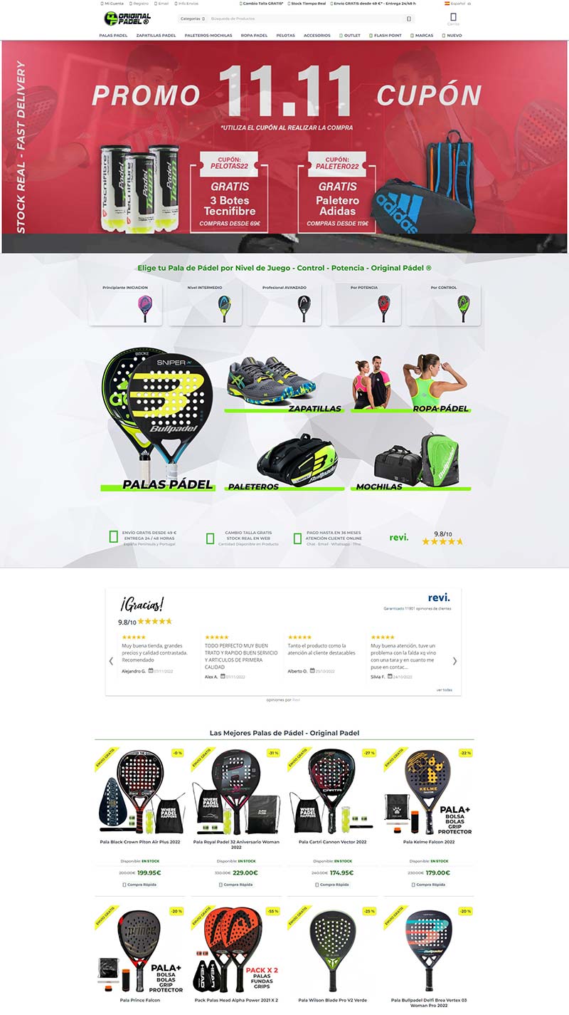 OriginalPadel 西班牙网球运动装备购物网站