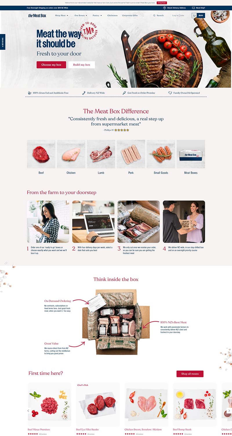 The Meat Box 新西兰肉质食材预定网站