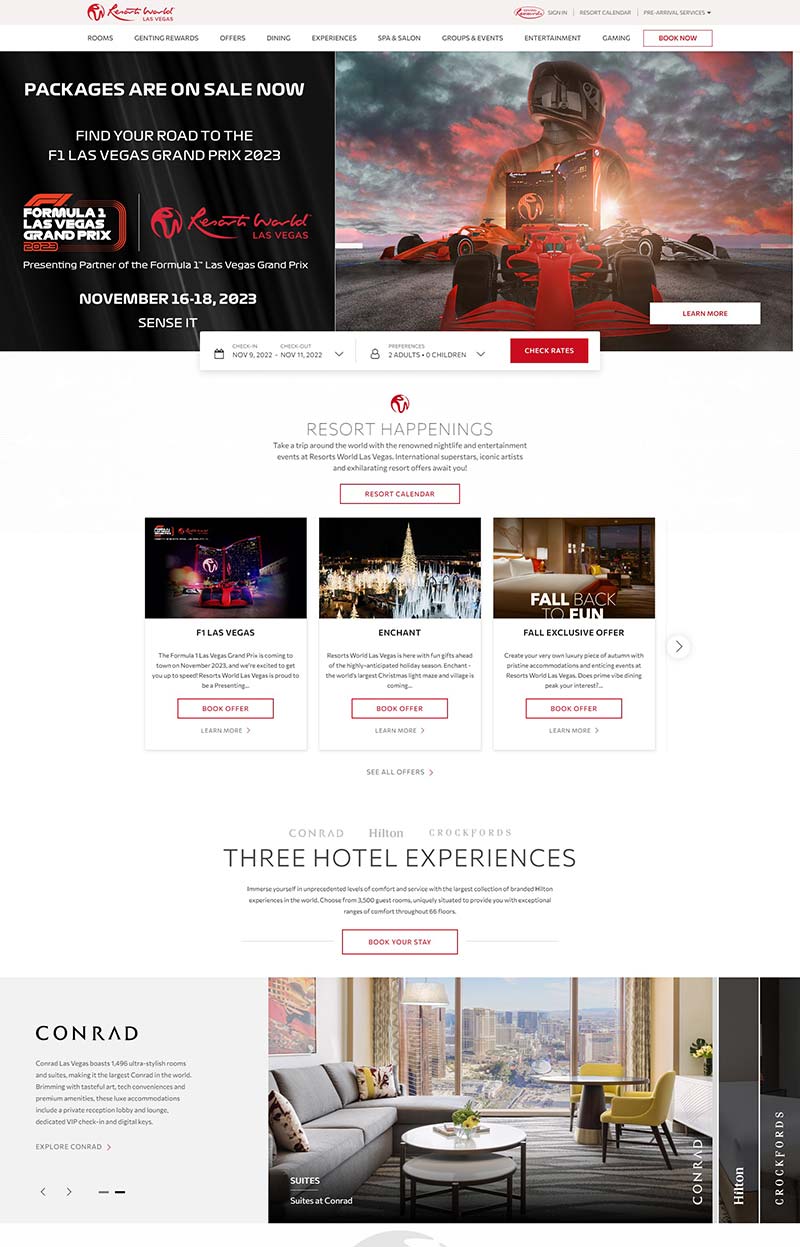 Rwlasvegas 拉斯维加斯云顶世界酒店预定网站