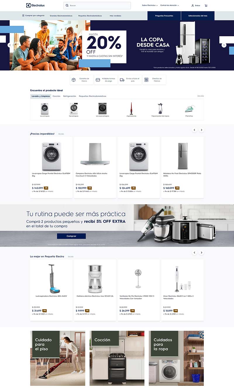 Electrolux AR 瑞典家电品牌阿根廷官网