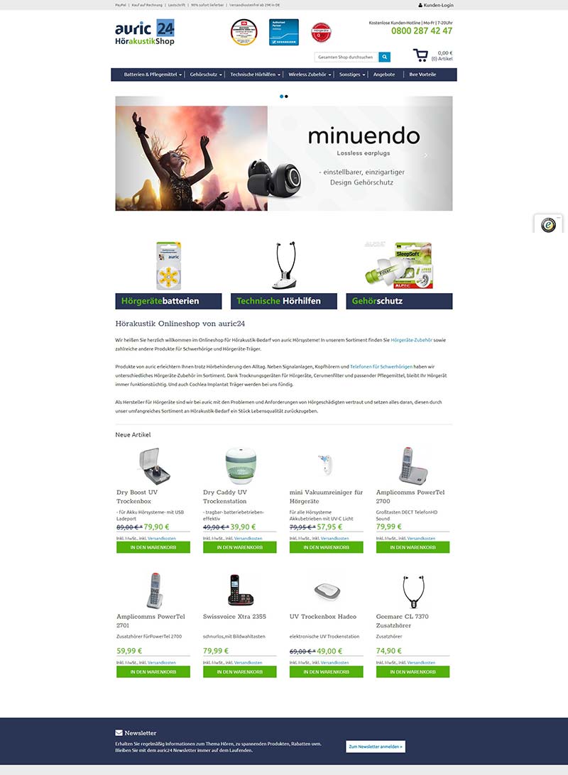 auric24 DE 德国助听器在线购物商店