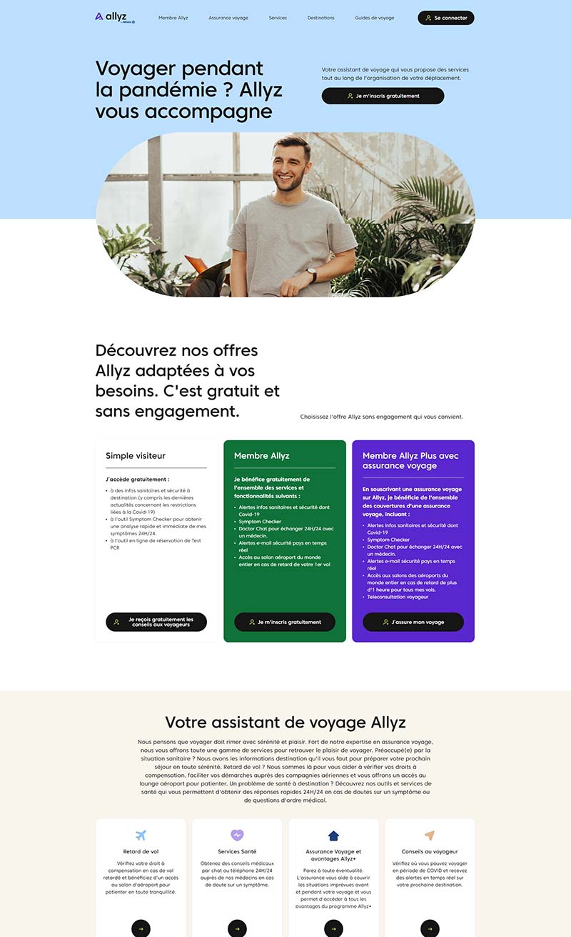 Allyz 法国旅行保险服务订阅网站