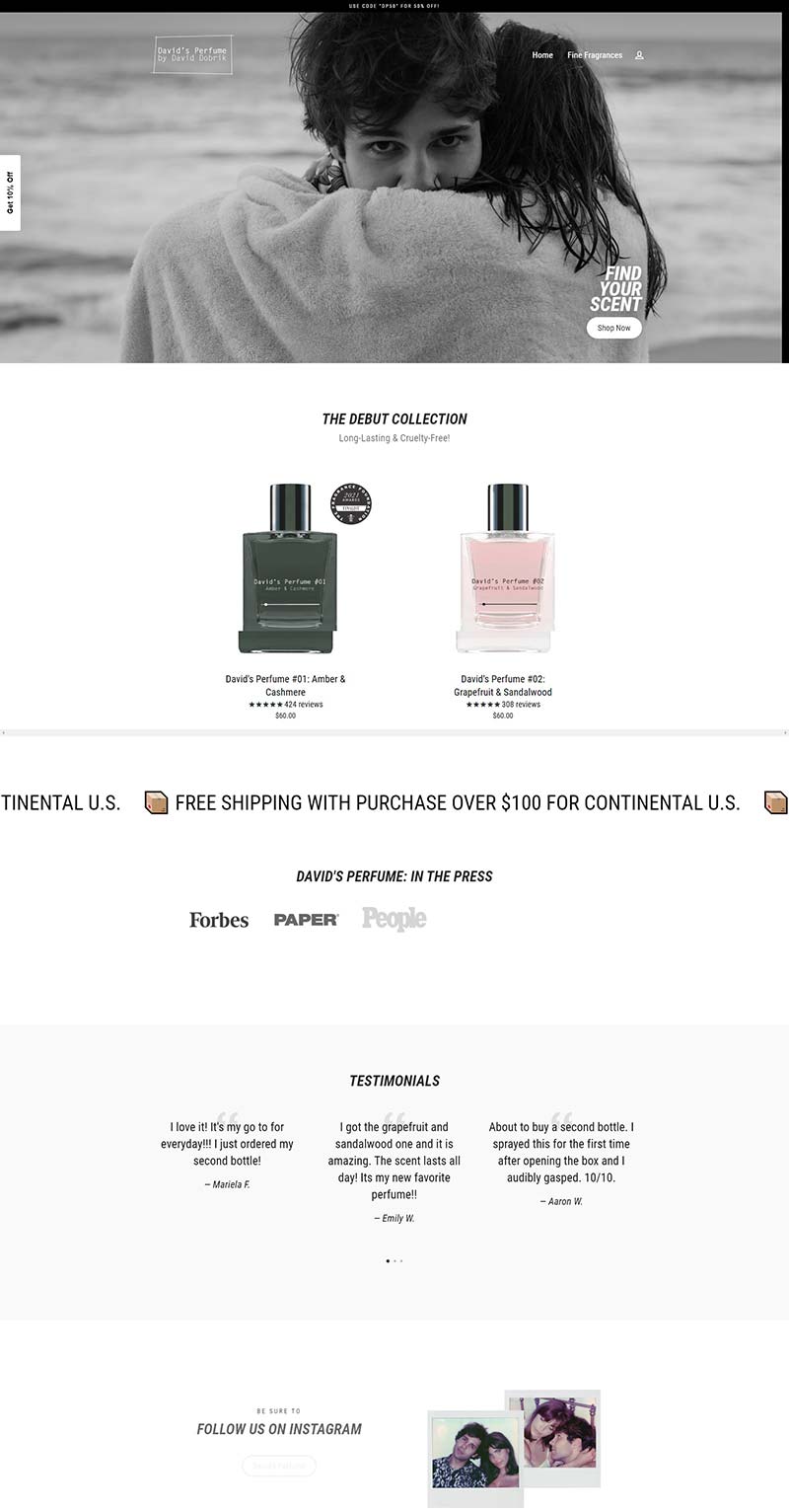 David's Perfume 美国高端香水品牌购物网站