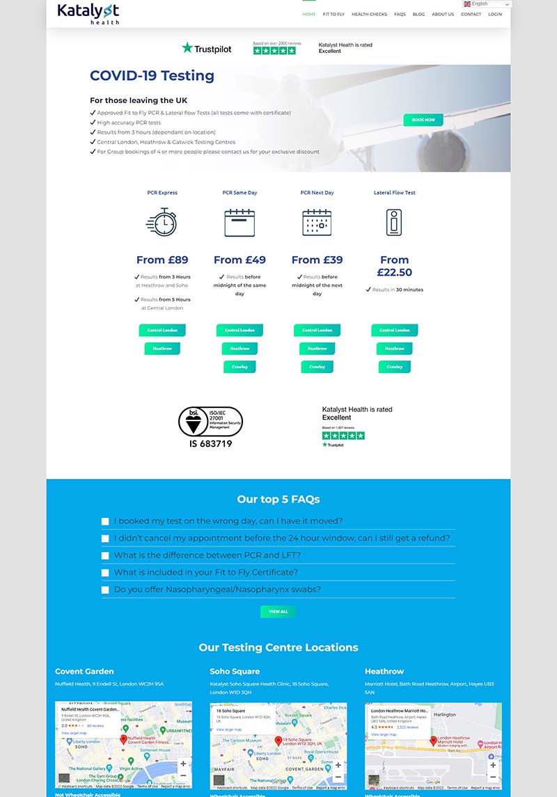 Katalyst Health 英国核酸检测在线预定网站