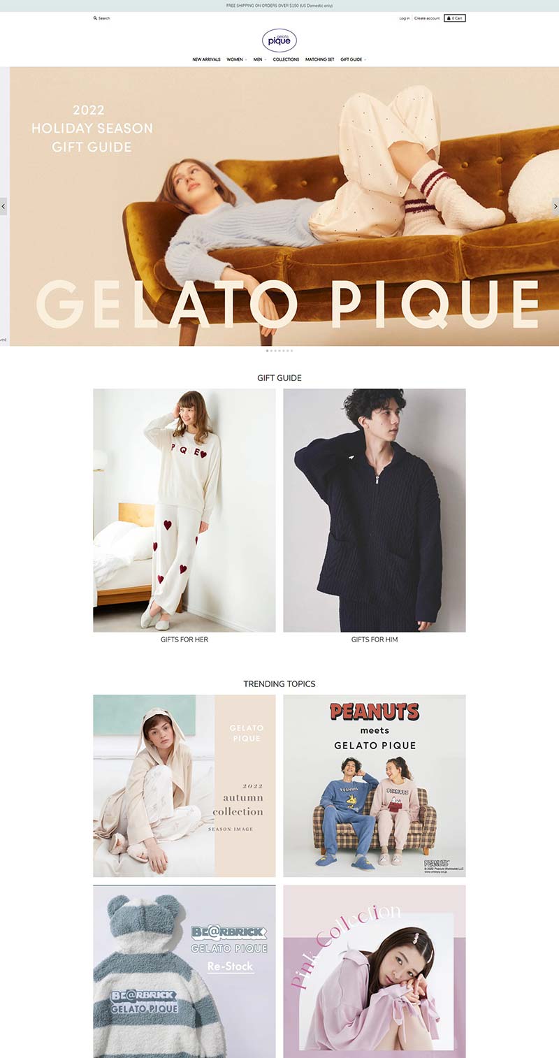 GELATO PIQUE 日本休闲睡衣品牌美国官网