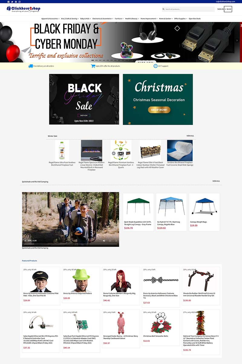 Click Here 2 Shop 美国电商百货在线购物网站