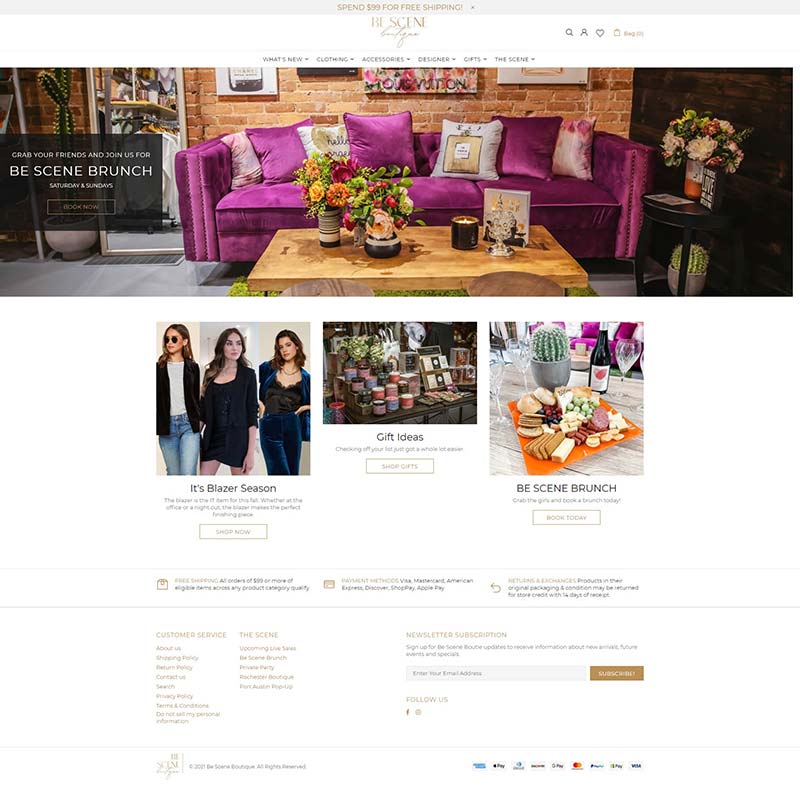 Be Scene Boutique 美国时尚女装配饰购物网站
