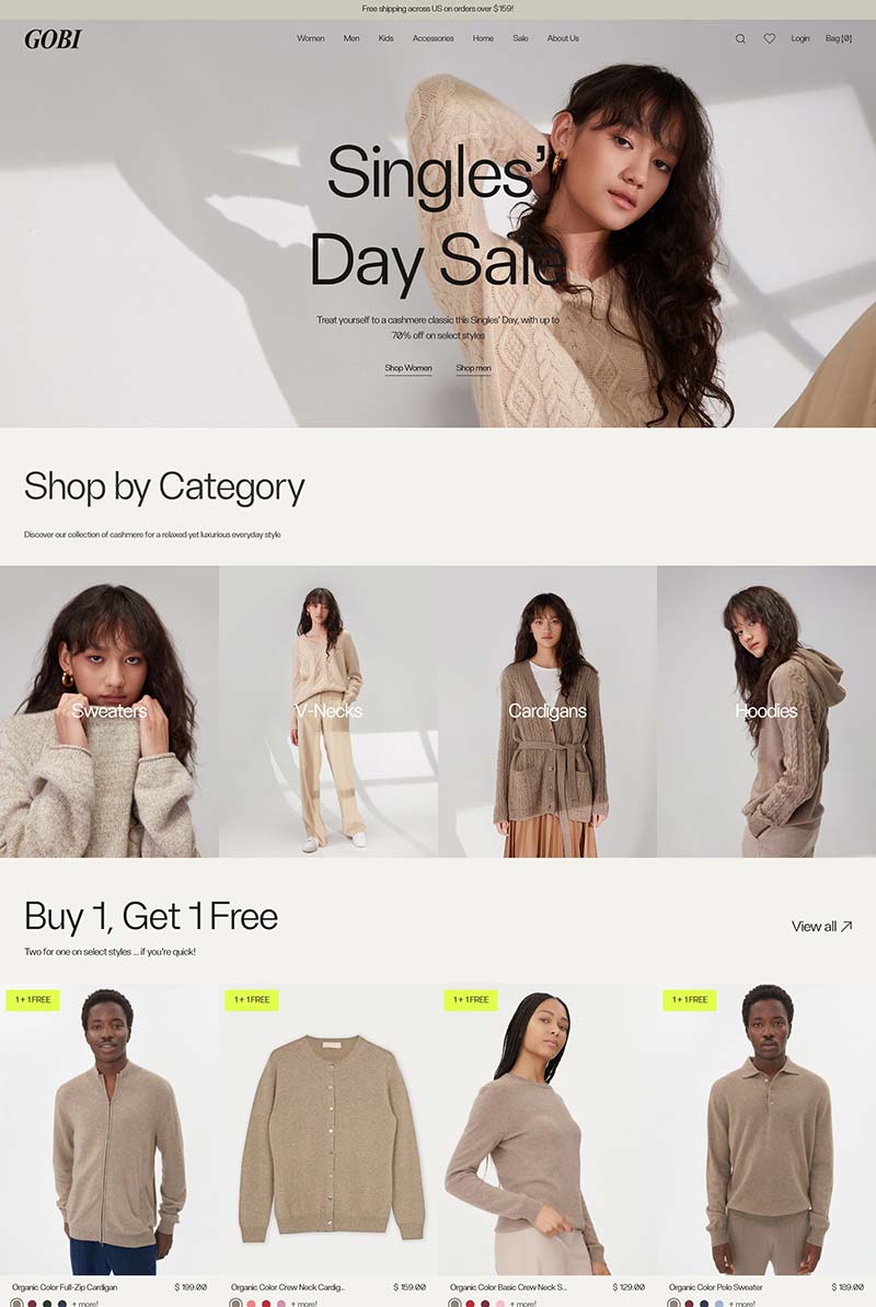 Gobi Cashmere US 蒙古羊绒服饰品牌美国官网