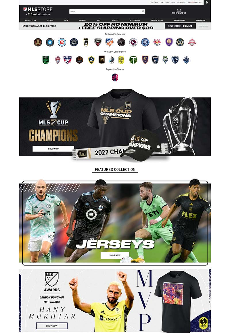 MLS Store 美国职业足球联盟官方购物商店