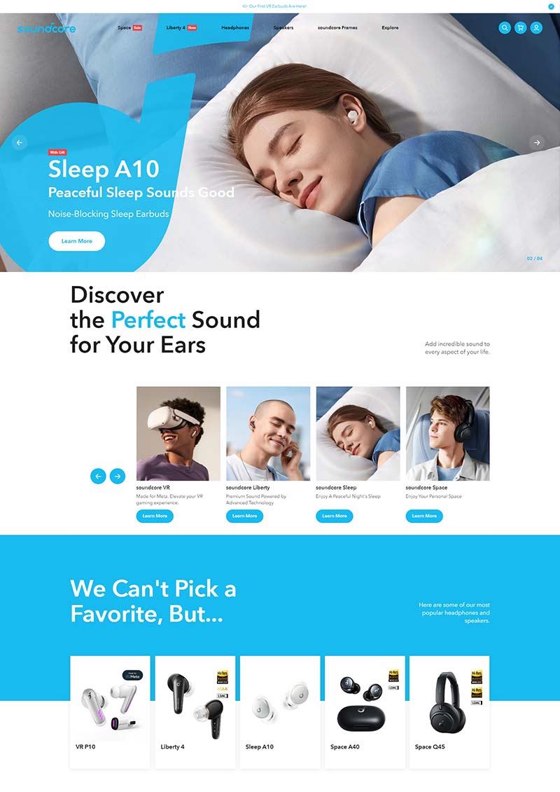 Soundcore US 美国智能音频耳机购物网站