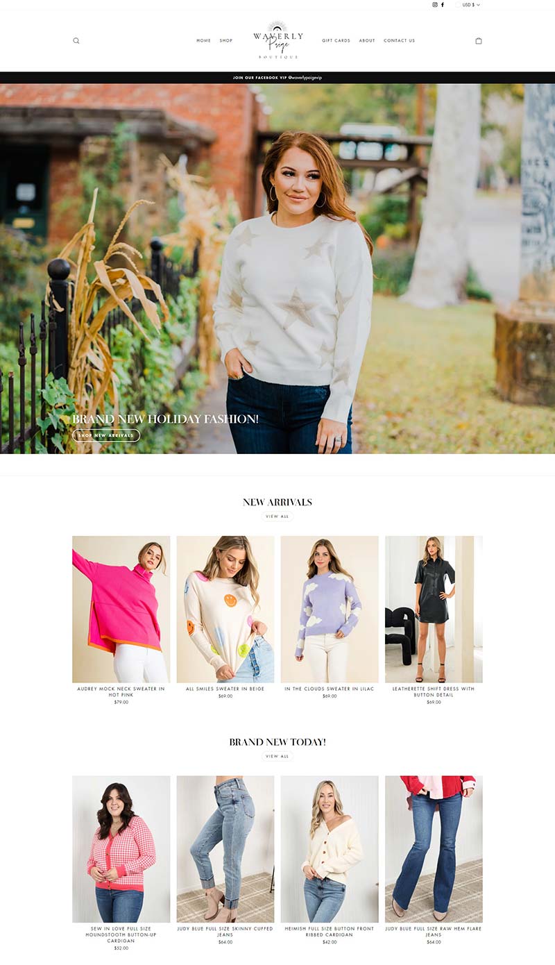 Waverly Paige Boutique 美国女装服饰在线购物网站