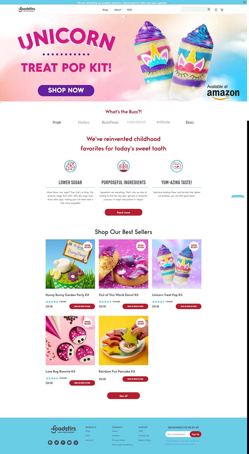 Foodstirs 美国烹饪烘焙零食购物网站
