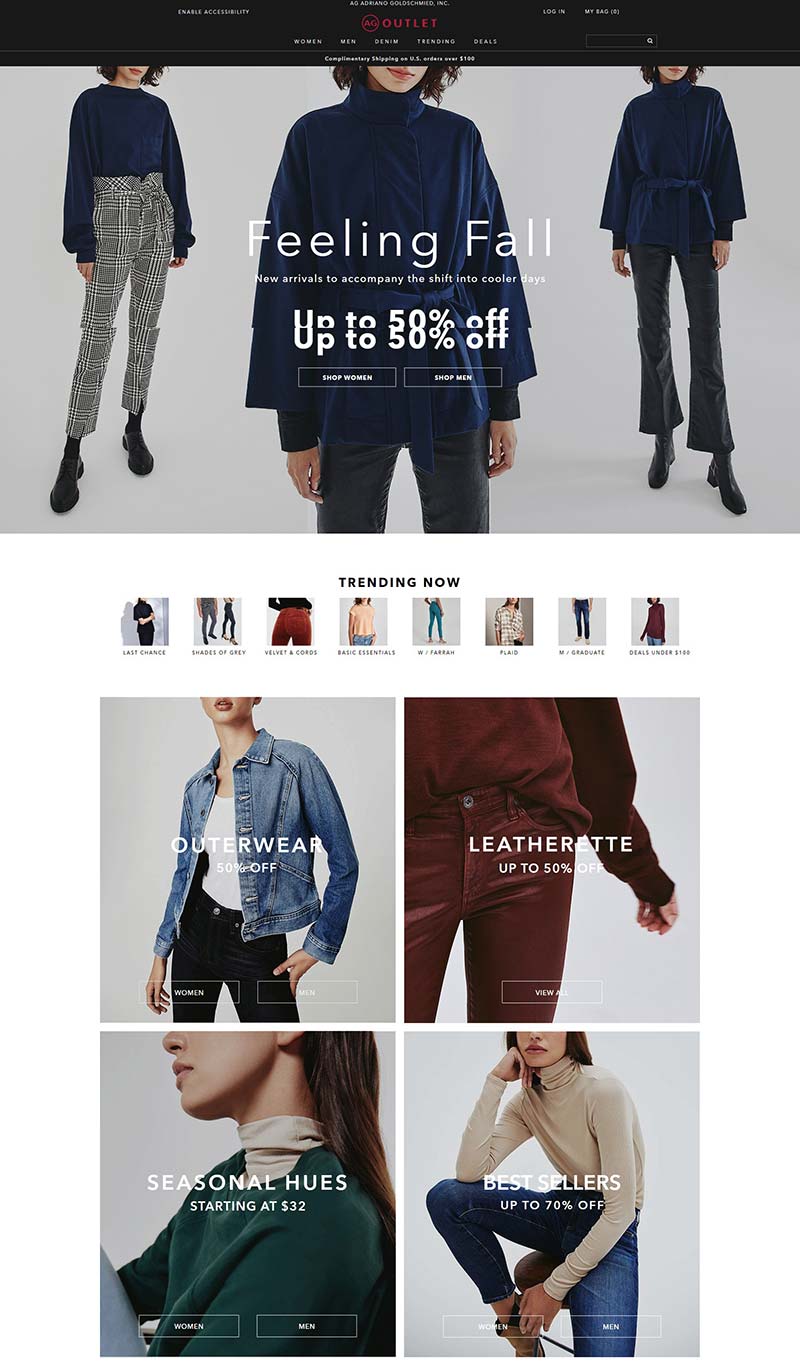 AG Jeans Outlet 美国高级牛仔服饰奥莱购物商店