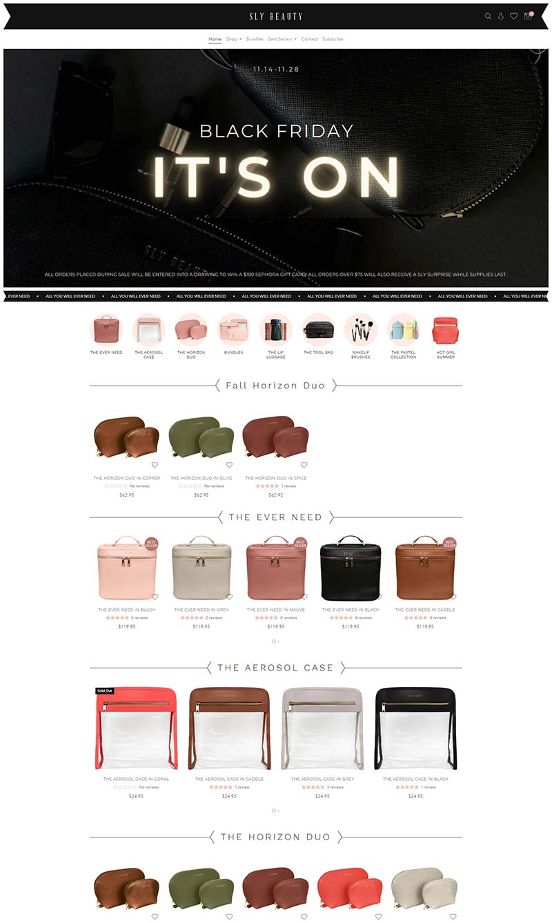 Sly Beauty Cosmetics 美国专业化妆包购物网站
