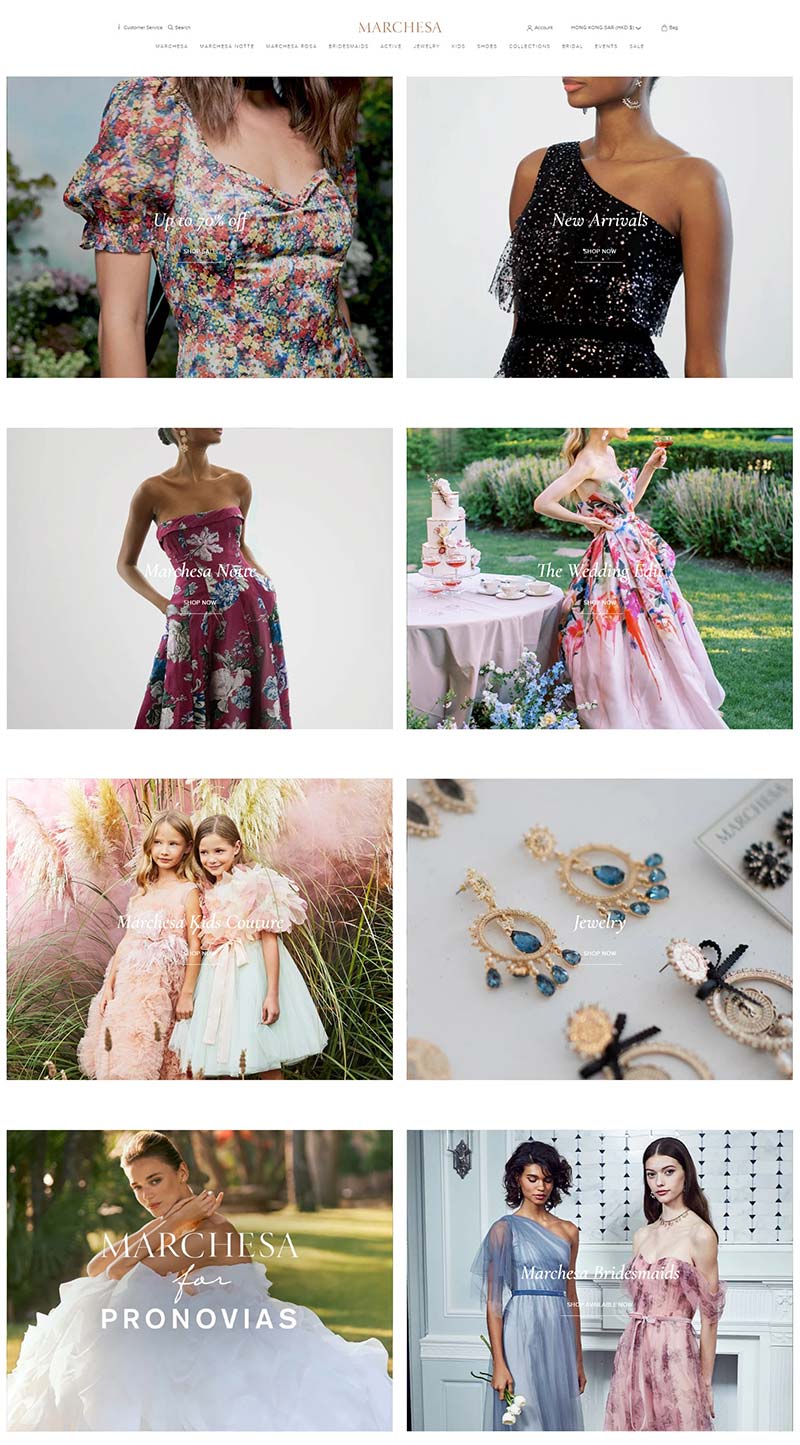 Marchesa 美国时尚女装品牌购物网站