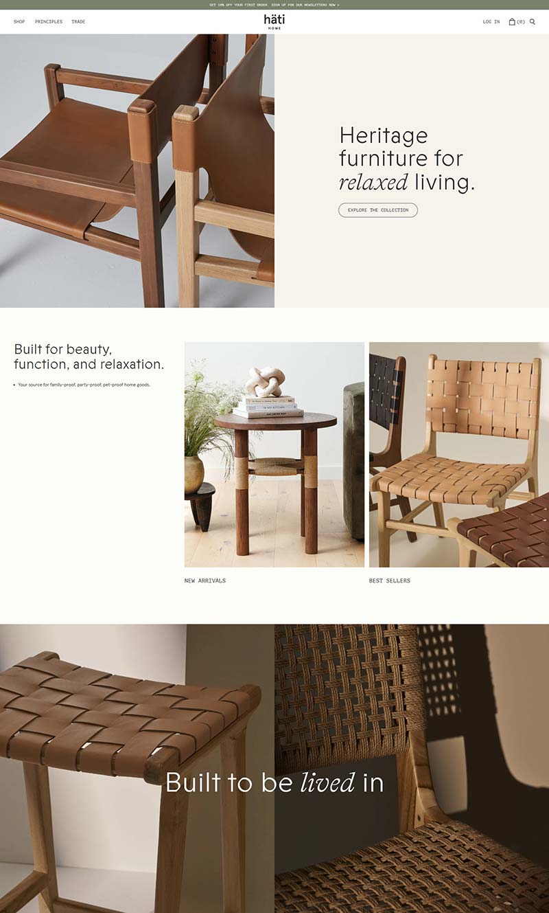 Hati Homes 美国天然手工家具购物网站
