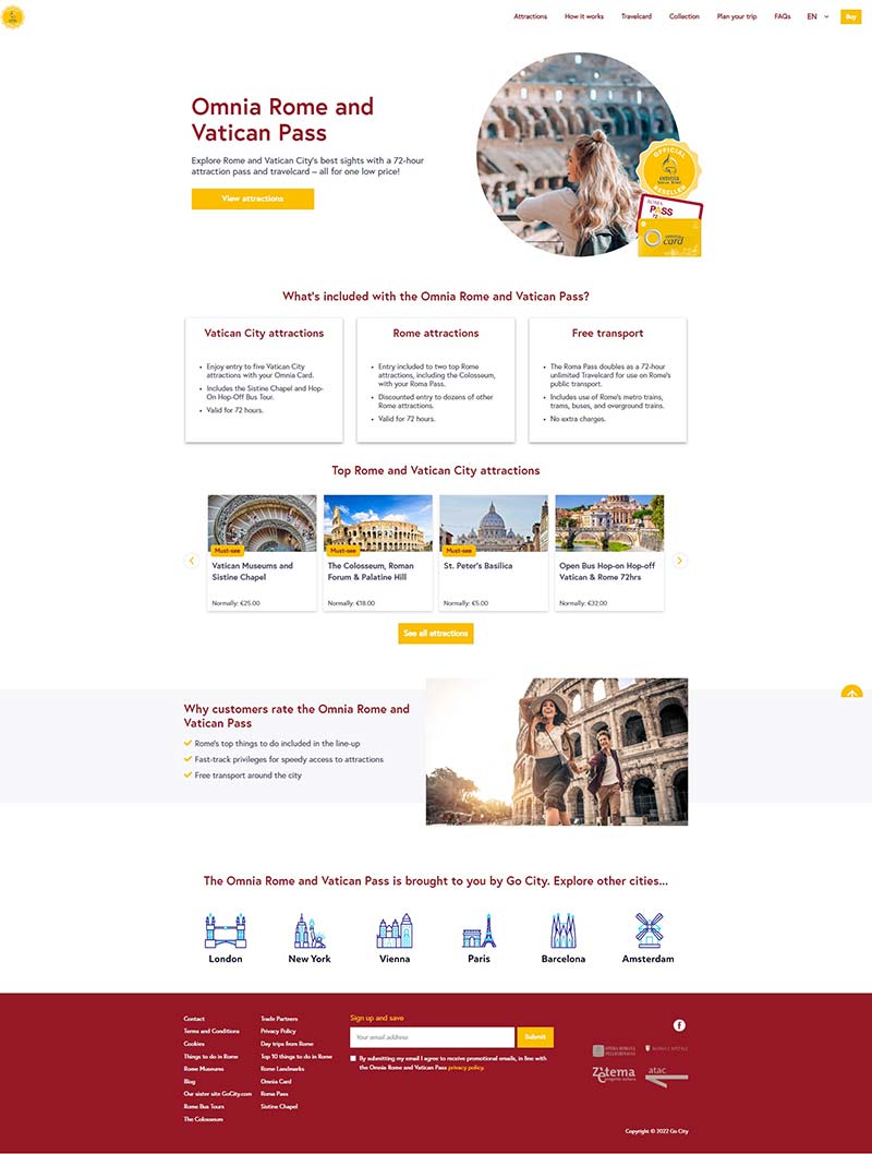 Rome & Vatican Pass 意大利罗马梵蒂冈通票预定网站