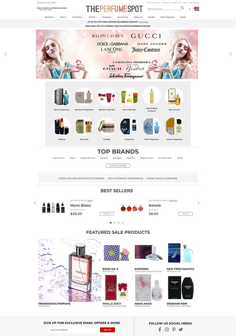 The Perfume Spot 美国品牌香水折扣网站