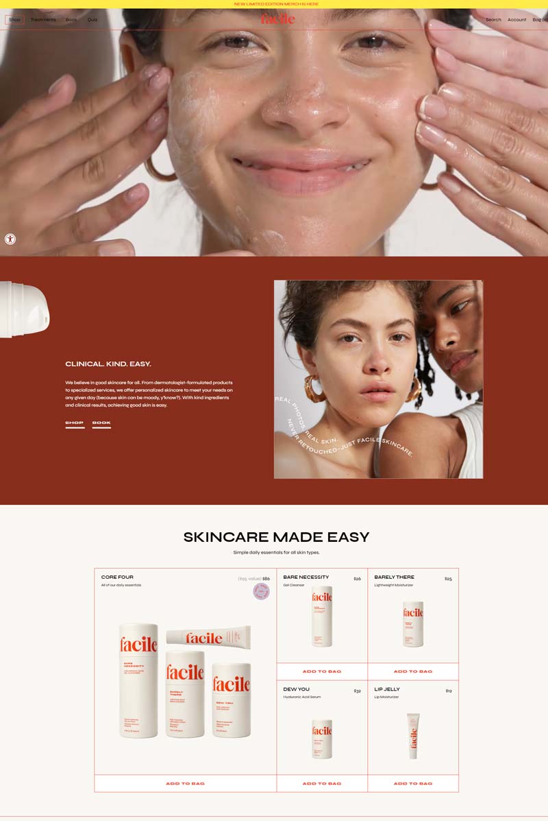 Facile Skincare 美国医学护肤品牌购物网站