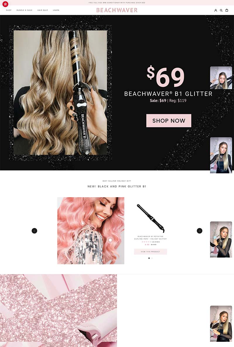 Beachwaver Co 美国护发美发工具购物网站