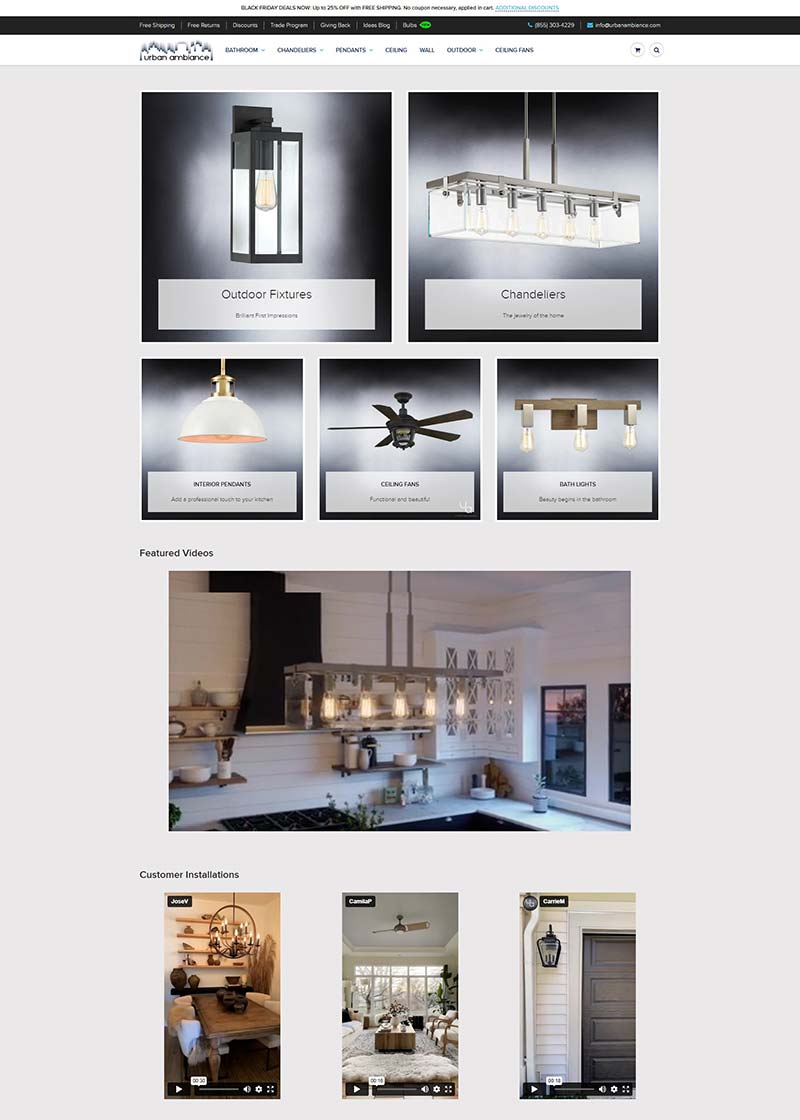 Urban Ambiance 美国设计师灯具品牌购物网站