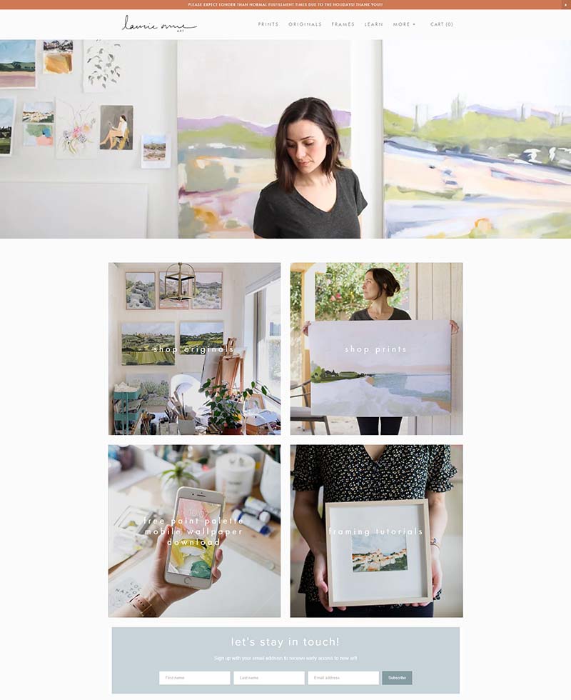 Laurie Anne Art 美国艺术版画课程订阅网站
