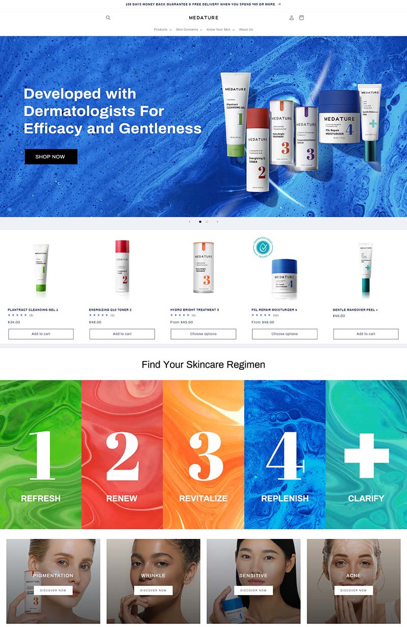 MEDATURE USA 美国医学皮肤护理品购物网站