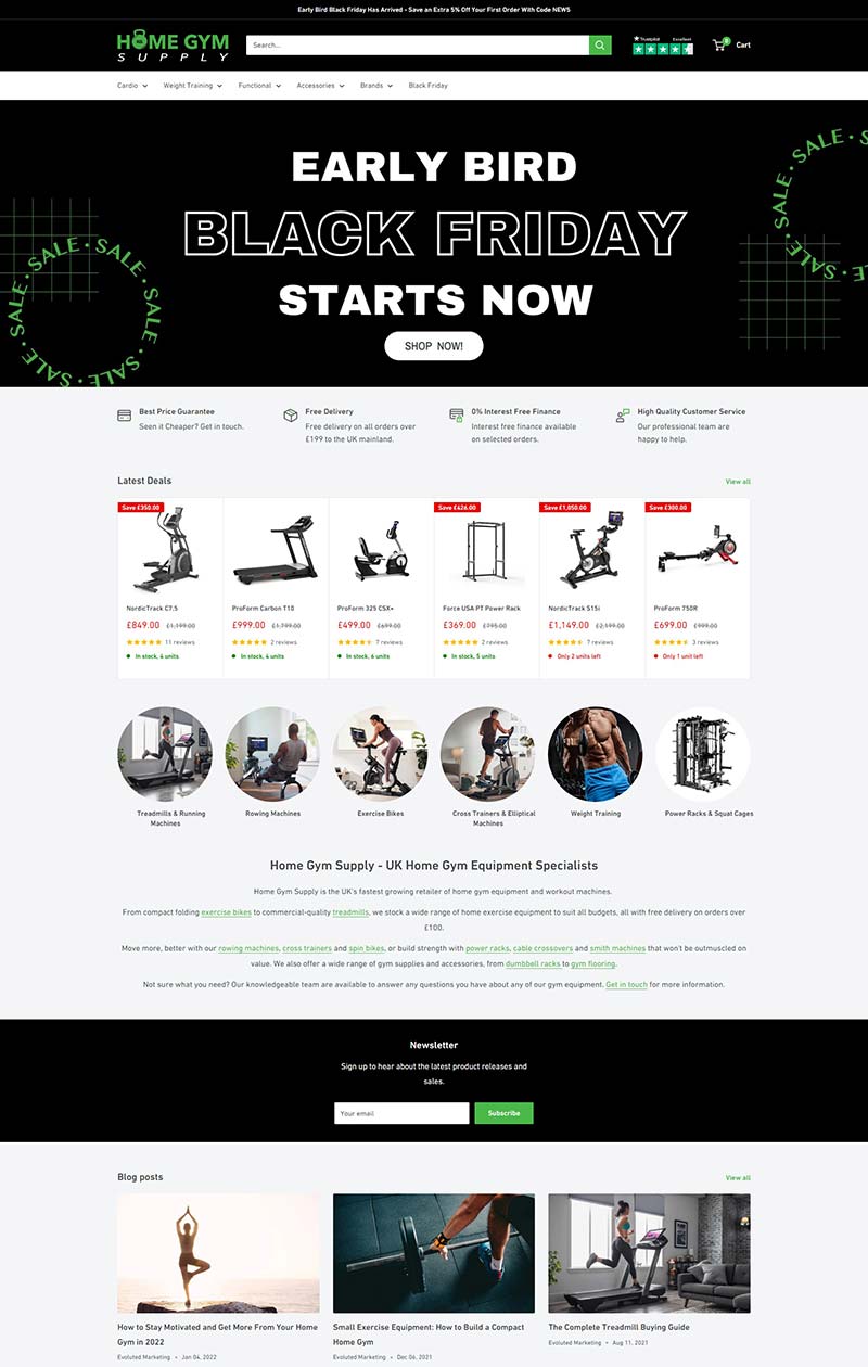 Home Gym Supply 英国家庭健身器材购物网站
