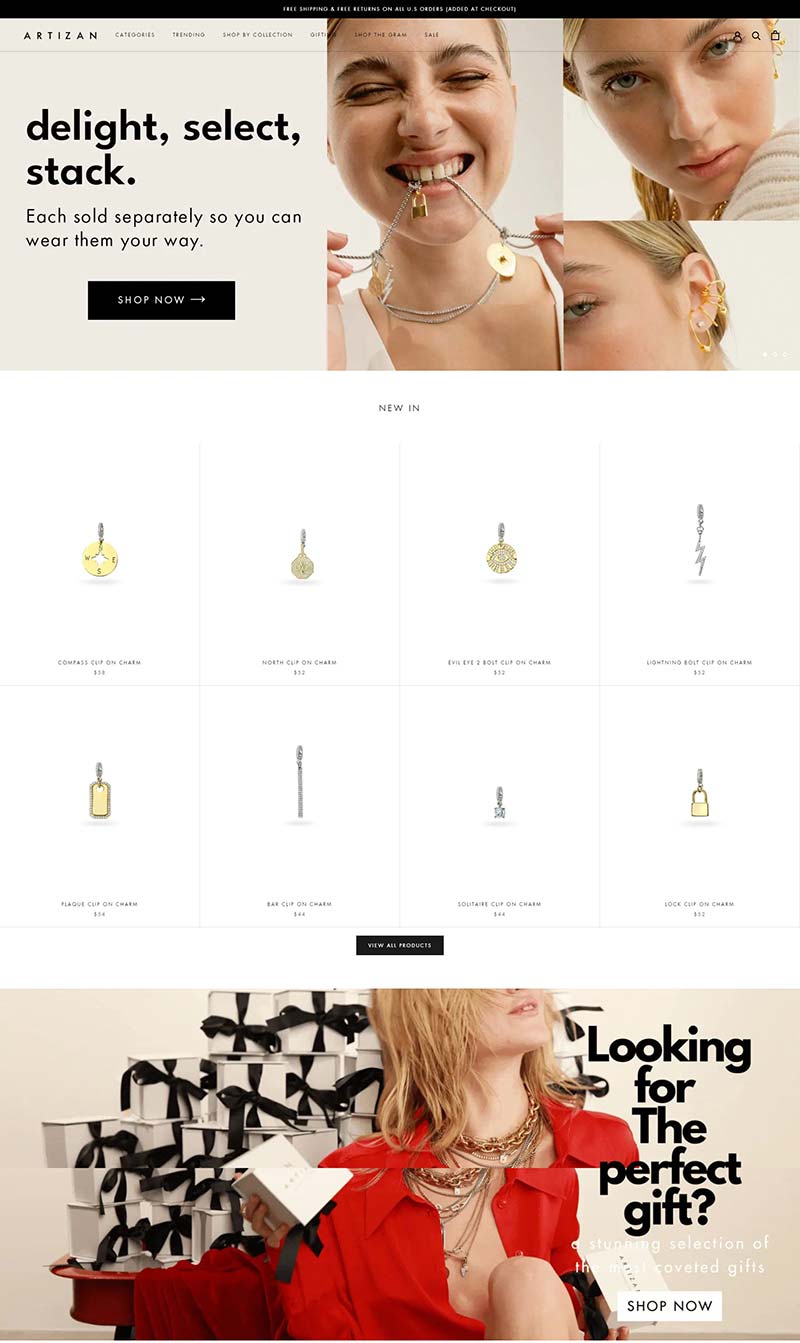Artizan Joyeria 美国时尚珠宝品牌购物网站
