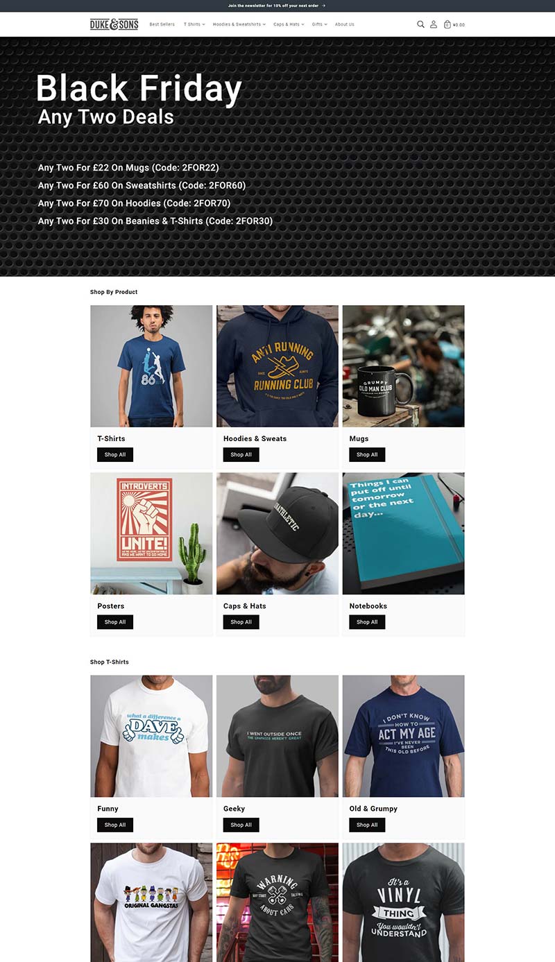 Duke & Sons 英国男士T恤品牌购物网站