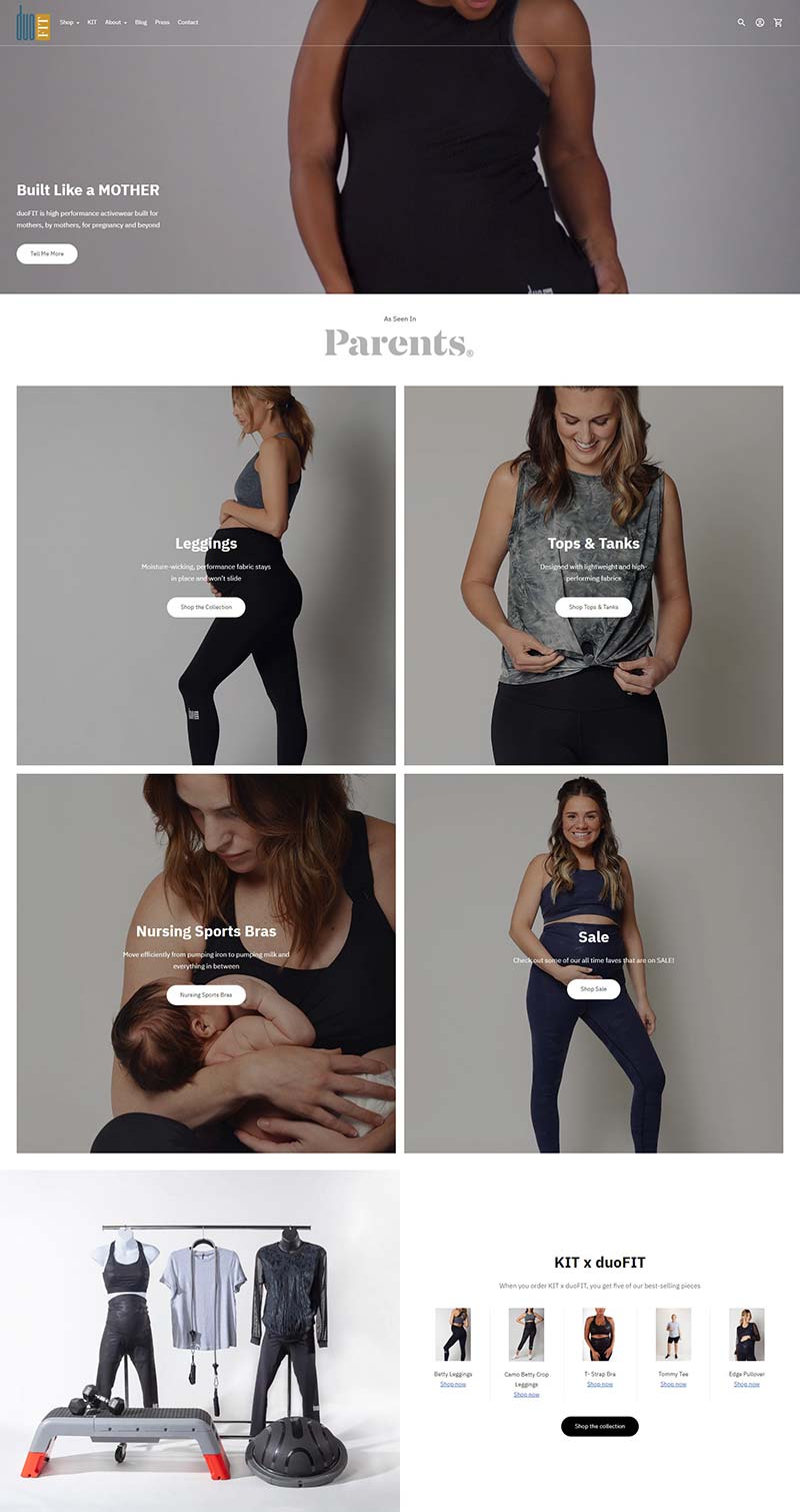 duoFIT Maternity Activewear 美国孕妇运动服购物网站