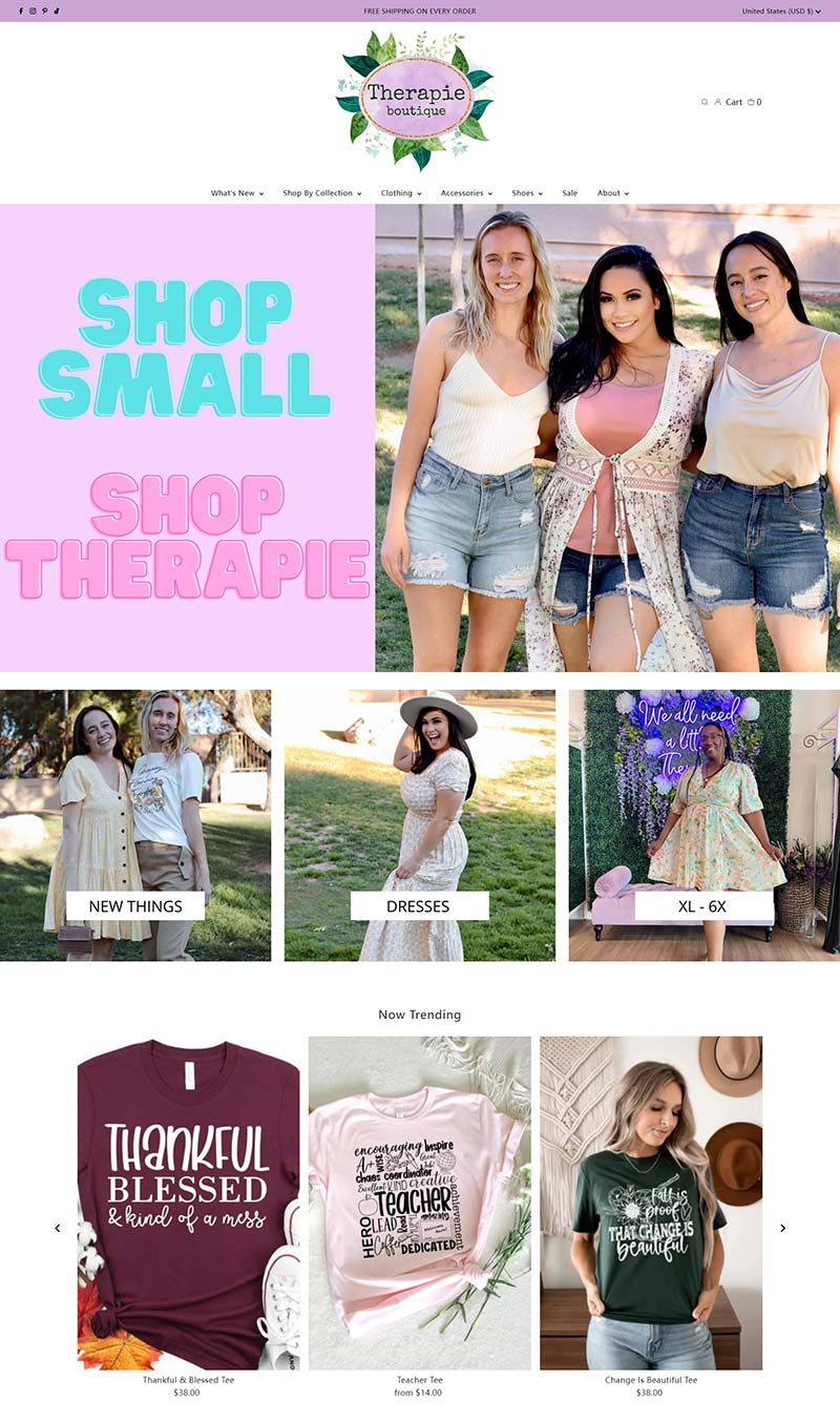 Therapie Boutique 美国精品女装购物网站