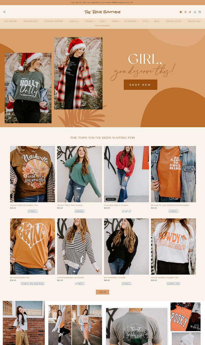 The Rowe Boutique 美国女性服装购物网站