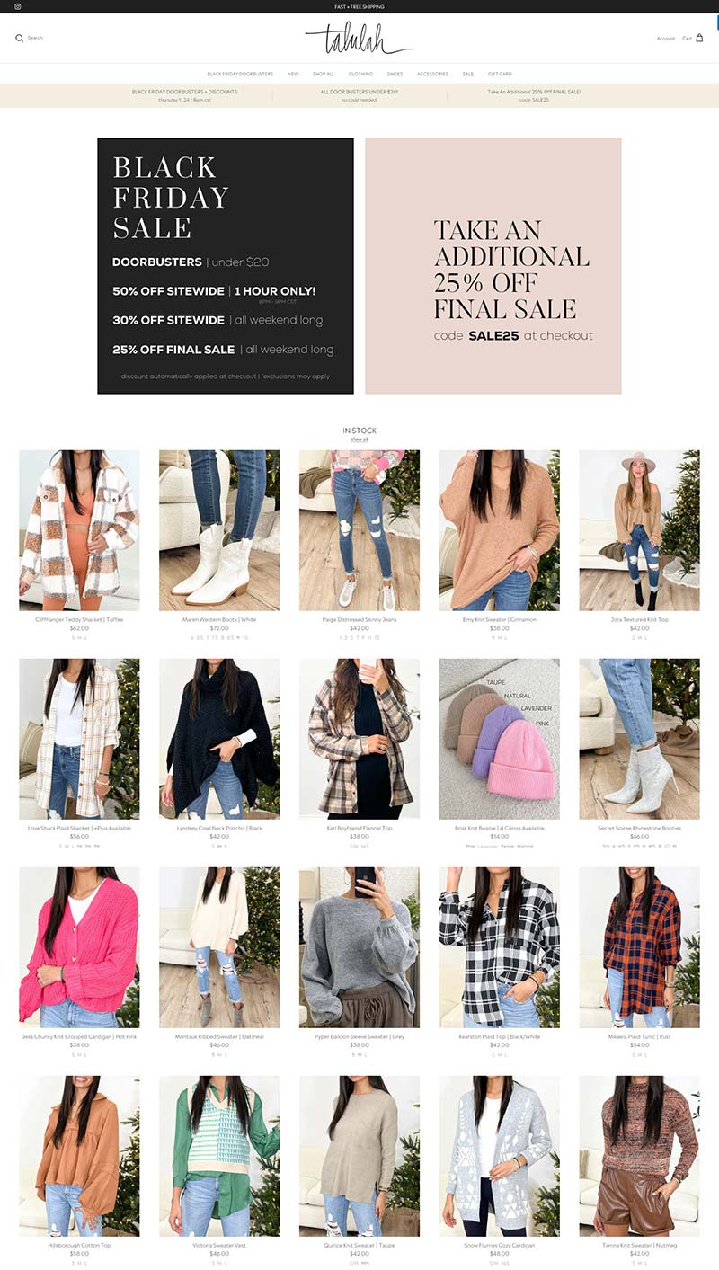 Talulah 美国精品服装购物商店