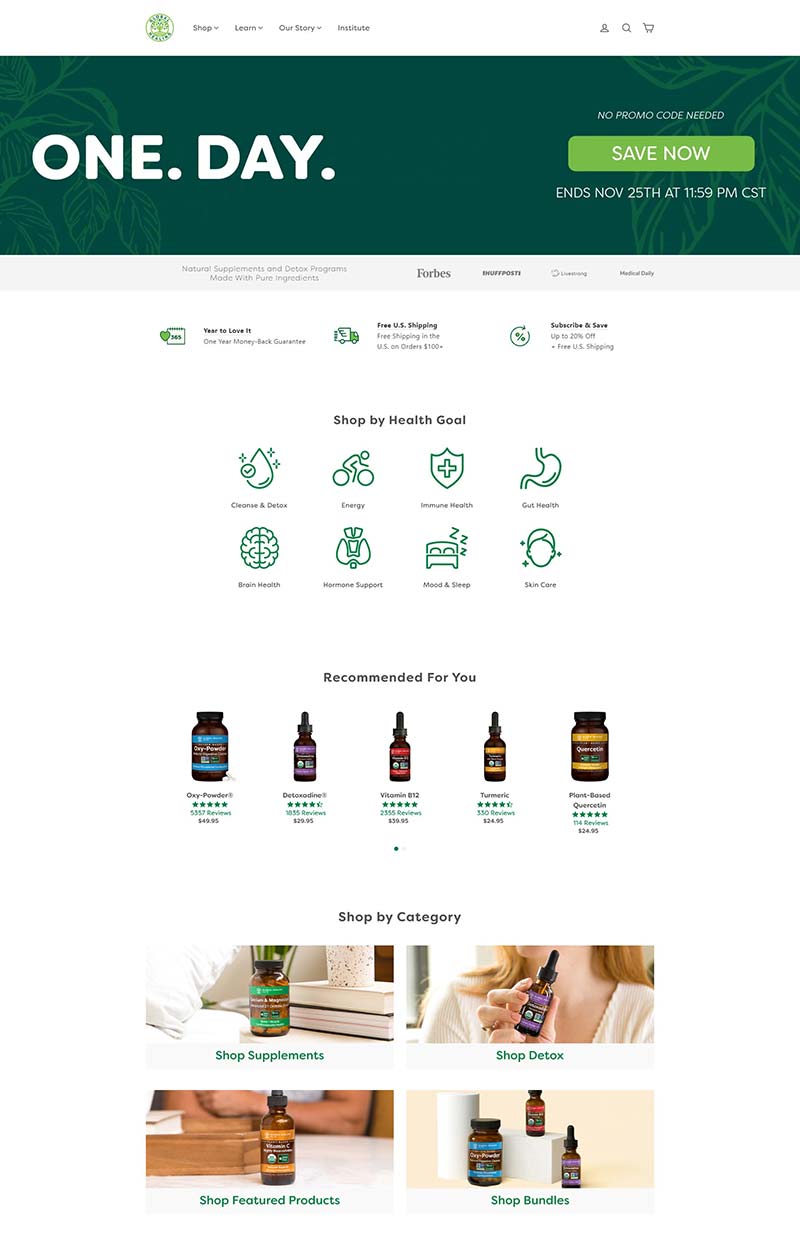 Global Healing Center 美国健康补充剂品牌购物网站