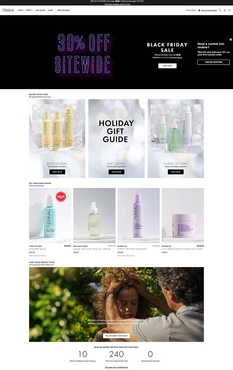Retail 美国奢华护发产品购物网站