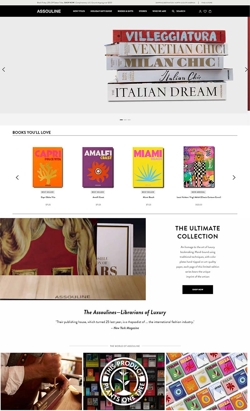 Assouline 美国奢华生活品牌购物网站