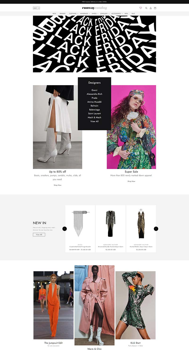 Runway Catalog 美国奢华时尚品牌购物网站