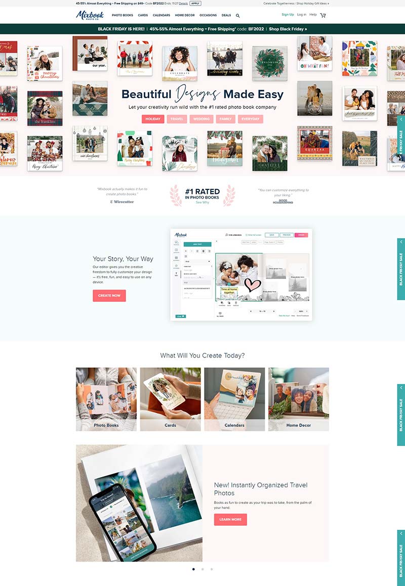Mixbook 美国个性照片相册定制网站