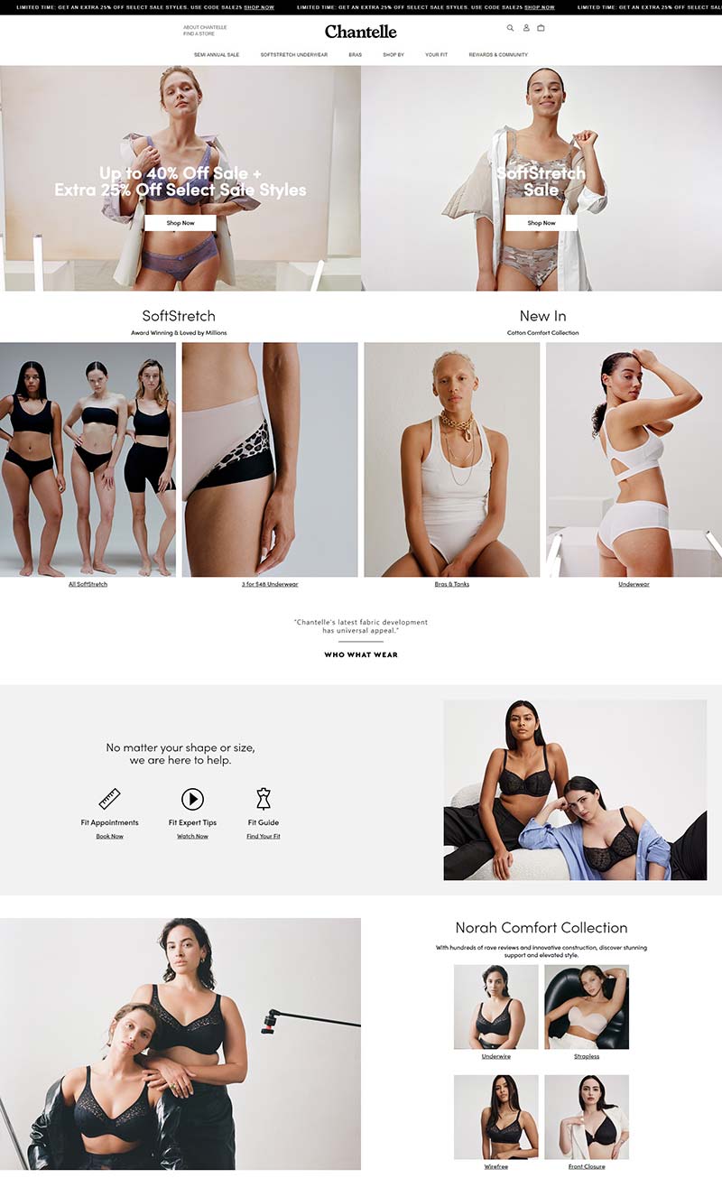 Chantelle Lingerie 法国内衣品牌美国官网
