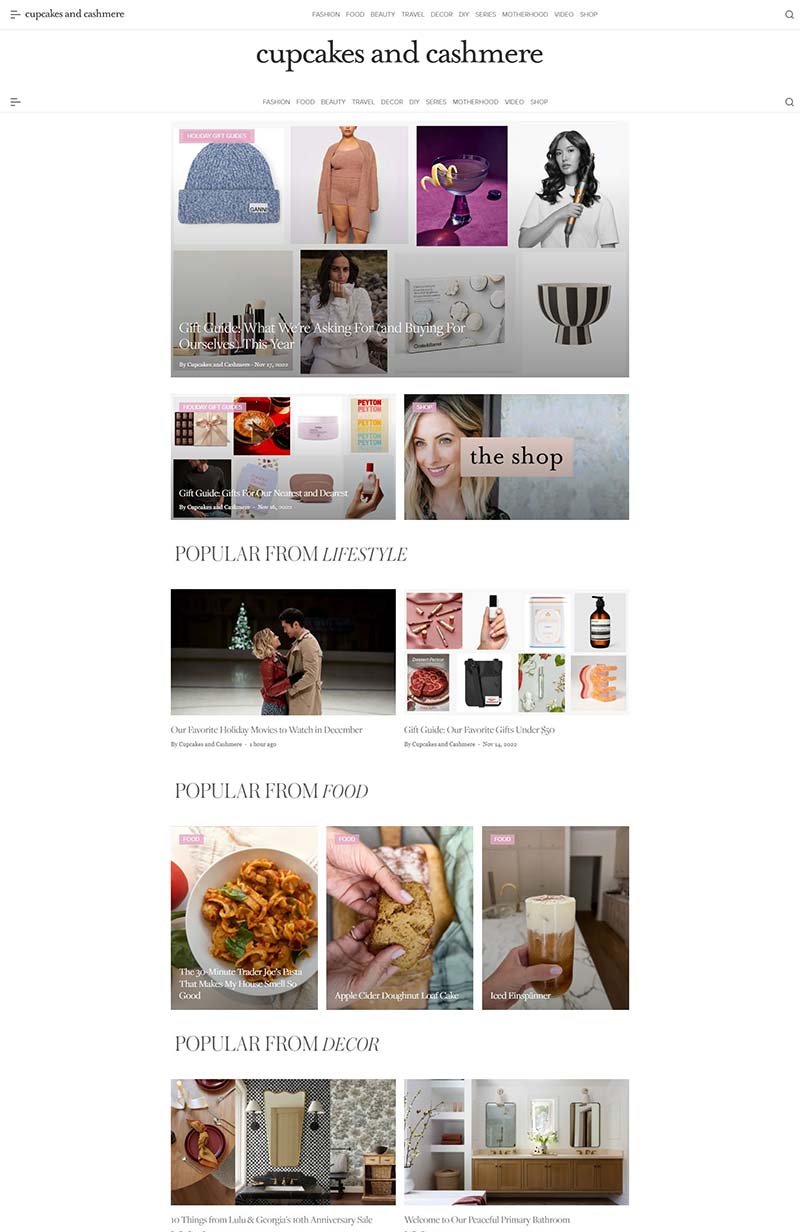 Cupcakes and Cashmere 美国生活方式品牌购物网站