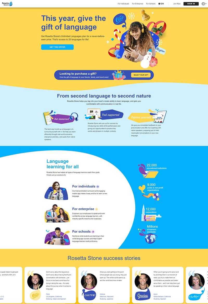 Rosetta Stone 美国语言学习软件订阅网站