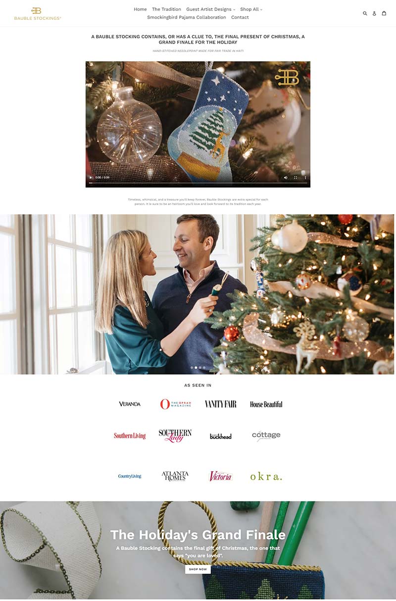 Bauble Stockings 美国圣诞礼品袜订购网站