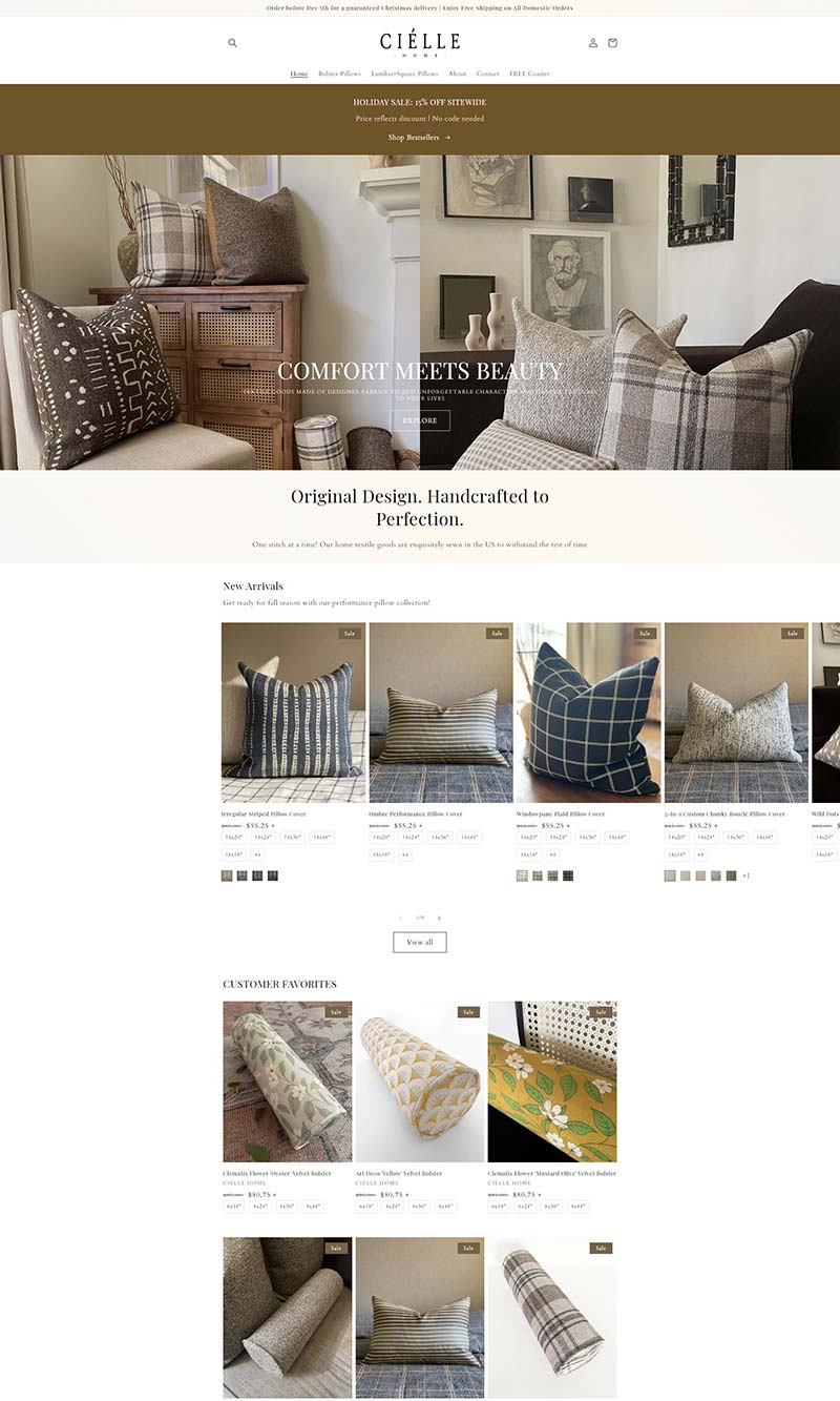 Cielle Home 美国抱枕家居购物商店