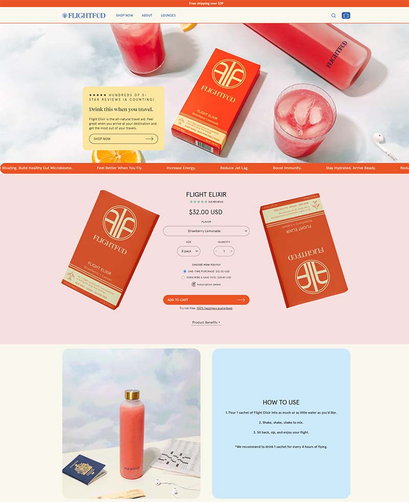 FLIGHTFŪD 美国晕机饮品在线购物网站