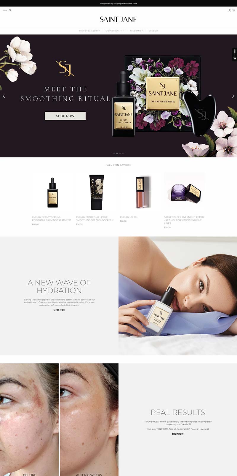 Saint Jane Beauty 美国奢华清洁护肤品购物网站