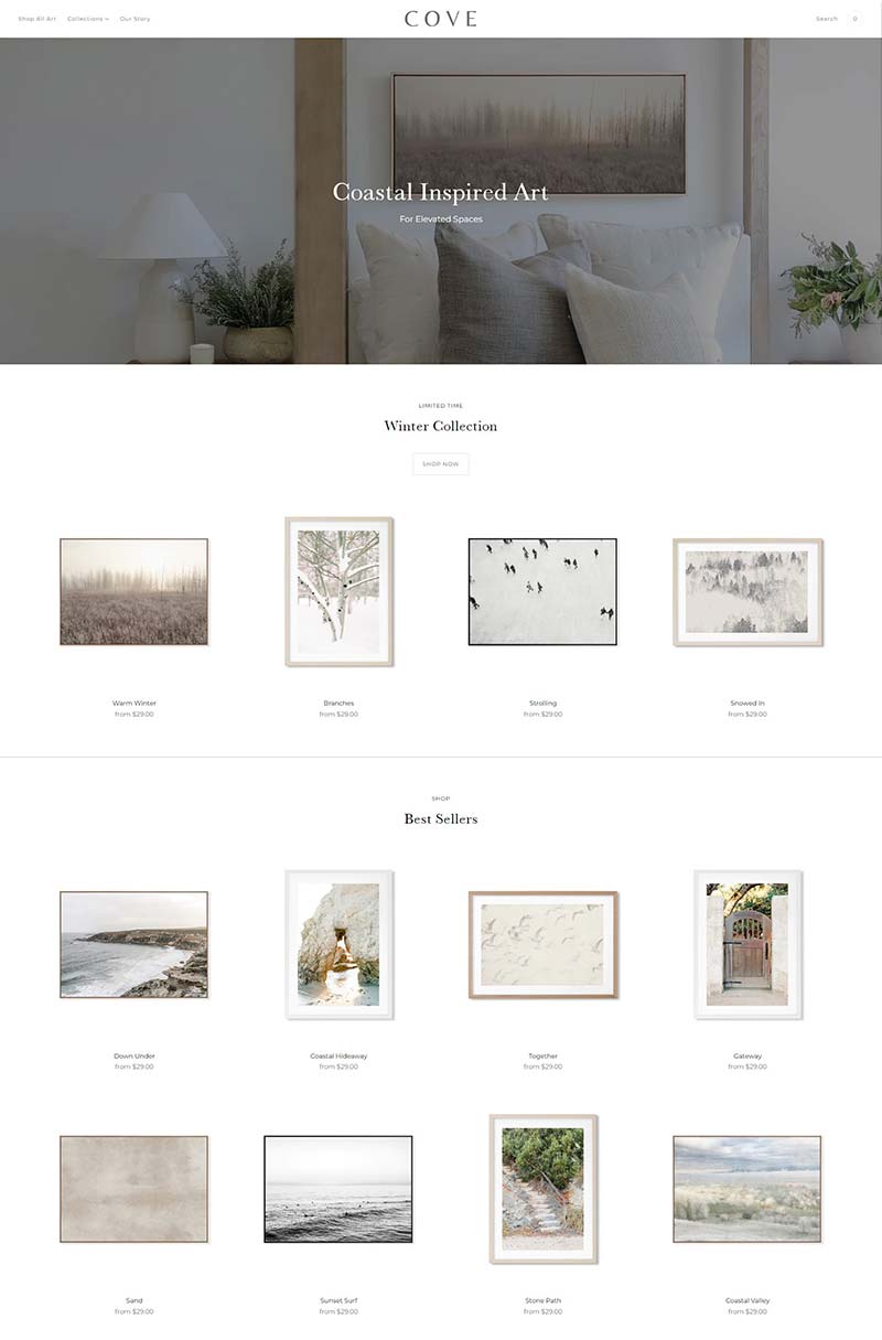 Cove Prints 美国摄影装饰画购物网站