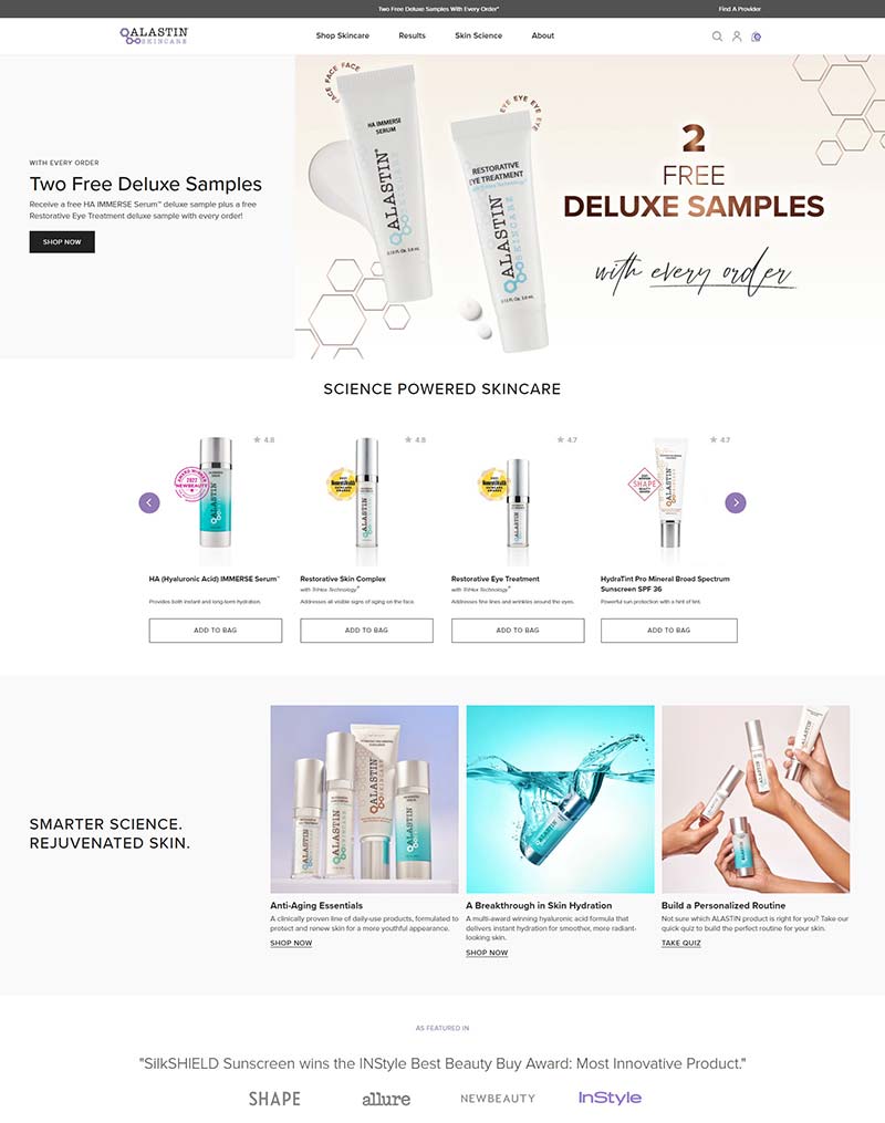 ALASTIN Skincare 美国医学护肤品牌购物网站