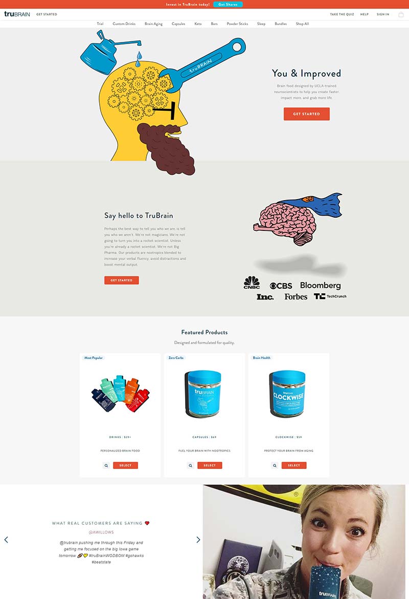 TruBrain 美国益智饮品订购网站