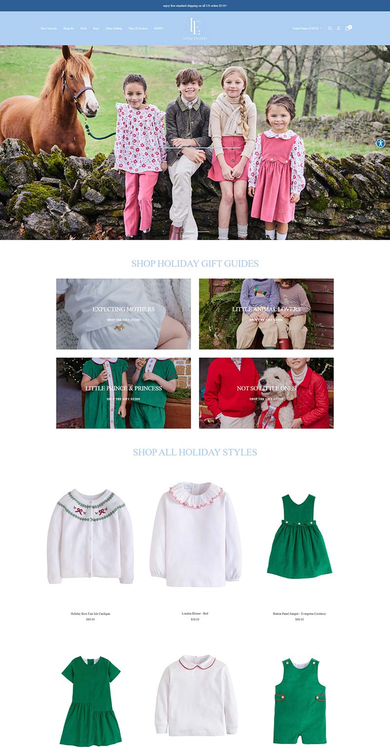 Little English 美国经典童装服饰购物网站